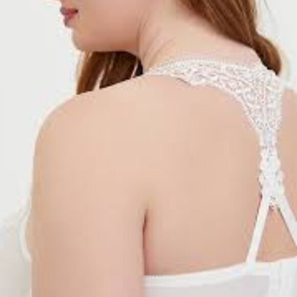 🆕 3X WHITE MESH & LACE APPLIQUE UNDERWIRE BABYDOLL - Picture 3 of 6